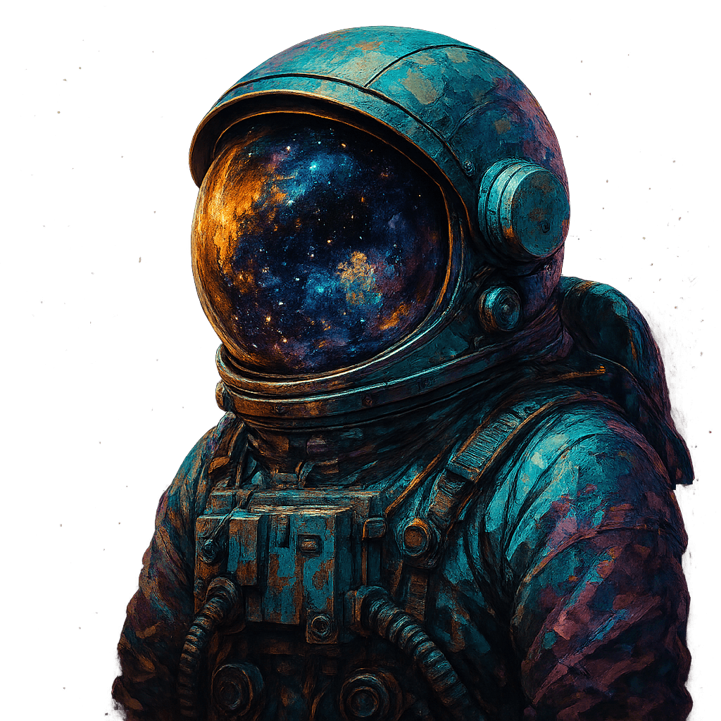 Astronaut with cosmic vision representing limitless potential